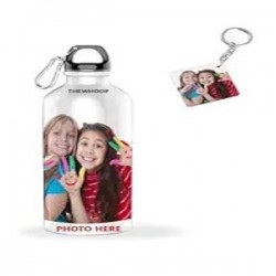 SSB Photo Personalised Printed Sports Sipper Water Bottle with Photo and Name Customized Large 600 ML