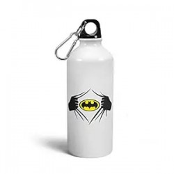 Tee Mafia® Batman Reveal Designer Sipper Bottles | Printed Aluminium Sipper Bottle For Kids, Sports, Gym Activities | Printed Sipper Bottle - [600 Ml, Multicolor]